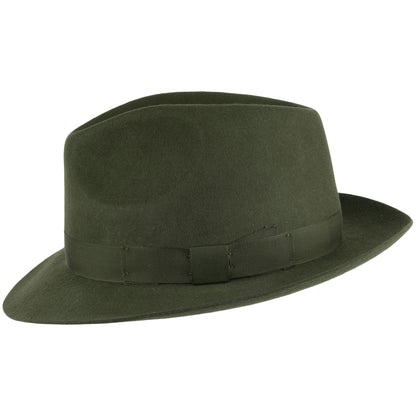 Chapeau Fedora en Laine Feutrée Goodwood sauge DENTON