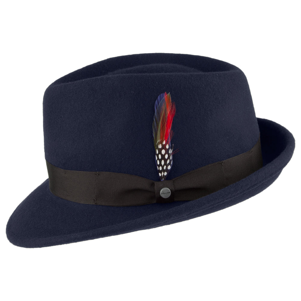 Chapeau Trilby Déformable Elkader bleu marine STETSON