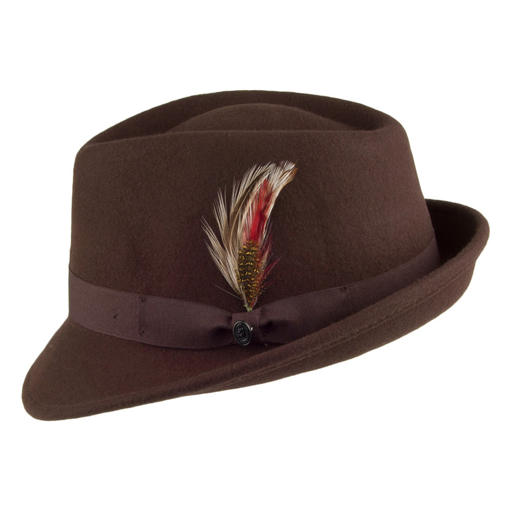 Chapeau Trilby Detroit marron JAXON & JAMES