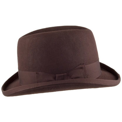Chapeau Homburg Churchill marron foncé DENTON