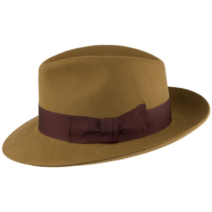 Chapeau Fedora en Laine Feutrée Mayfair moutarde DENTON