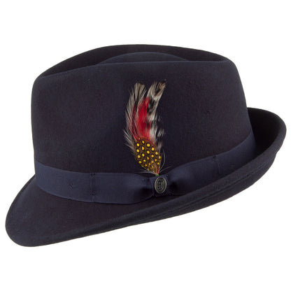 Chapeau Trilby Detroit bleu marine JAXON & JAMES