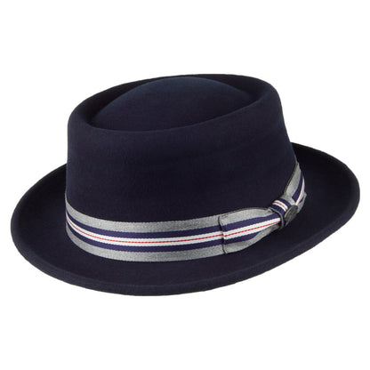 Chapeau Pork Pie Klaxon bleu marine BAILEY