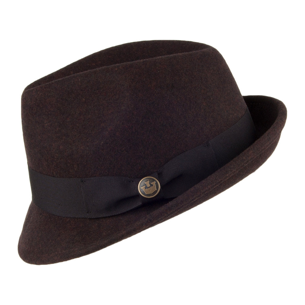 Chapeau Trilby en Laine Feutrée Good Boy marron chiné GOORIN BROTHERS