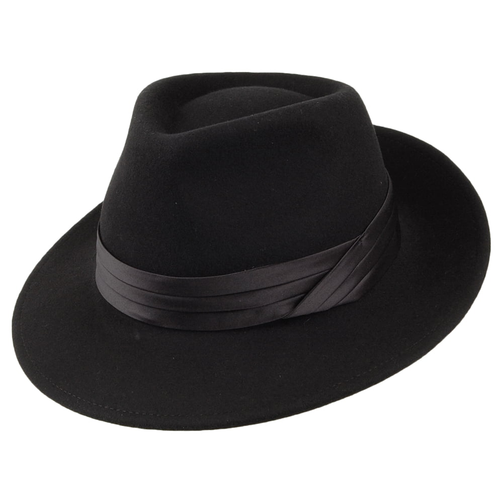 Chapeau Fedora en Laine Feutrée Goodman noir BRIXTON
