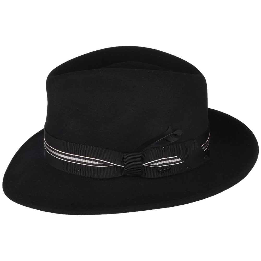 Chapeau Fedora en LiteFelt Marack noir BAILEY