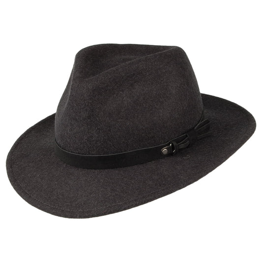 Chapeau Fedora Hydrofuge anthracite SEEBERGER
