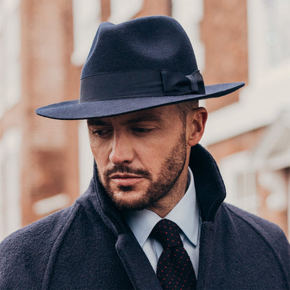Chapeau Fedora Chester bleu marine FAILSWORTH