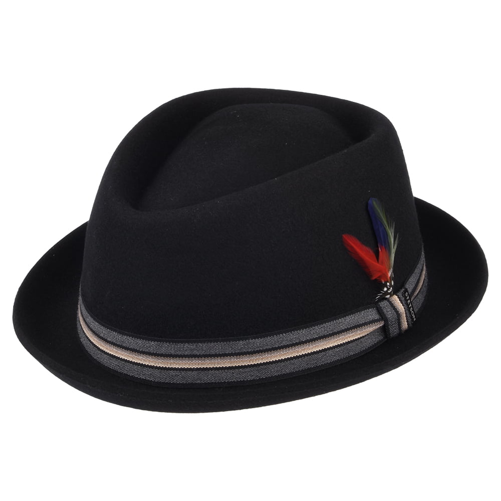 Chapeau Trilby en Laine Feutrée Diamond noir STETSON