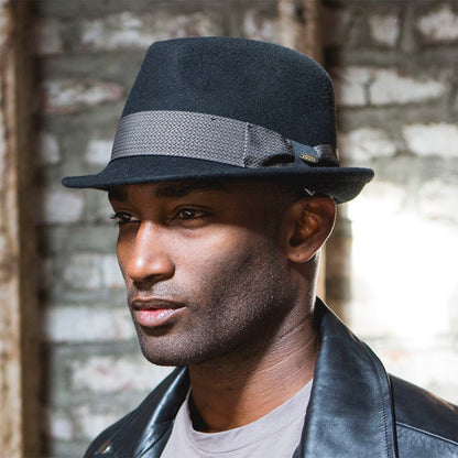 Chapeau Trilby en Laine Feutrée Déformable Rexburg noir SCALA
