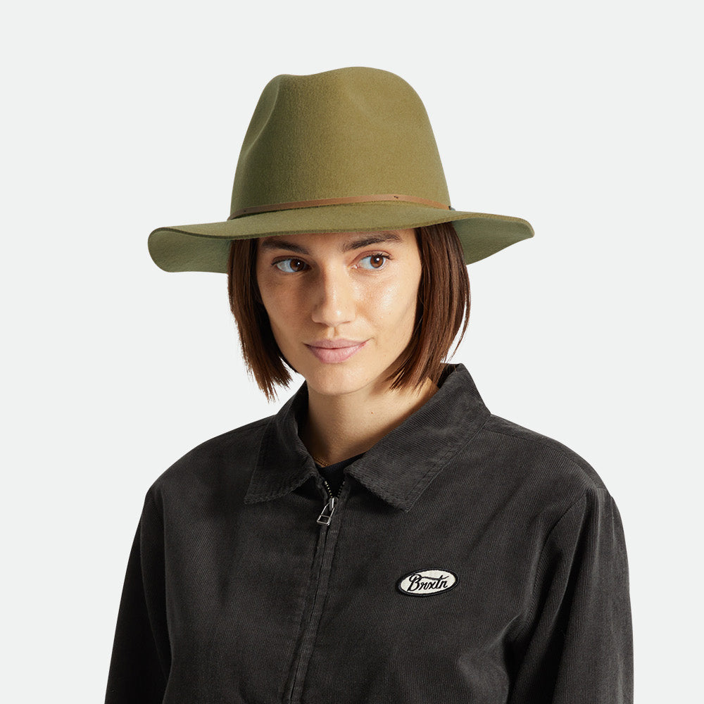 Chapeau Fedora en Laine Feutrée Wesley bronze BRIXTON
