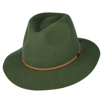 Chapeau Fedora en Laine Feutrée Wesley olive BRIXTON