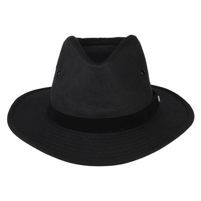 Chapeau Fedora en Coton Hydrofuge Messer X Adventure noir BRIXTON