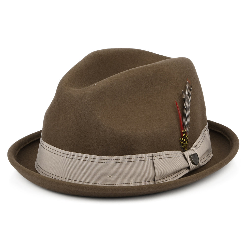Chapeau Trilby en Laine Feutrée Gain écorce BRIXTON