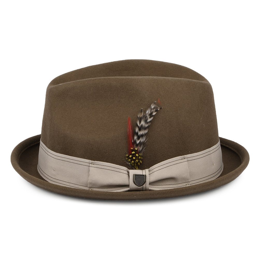 Chapeau Trilby en Laine Feutrée Gain écorce BRIXTON