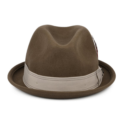 Chapeau Trilby en Laine Feutrée Gain écorce BRIXTON