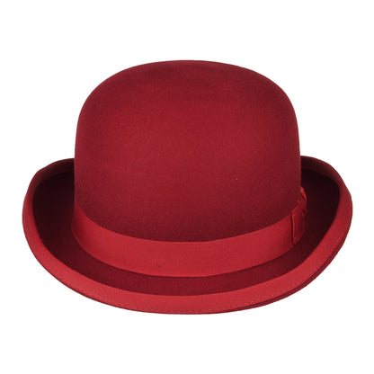 Chapeau Melon en Laine Feutrée rouge DENTON