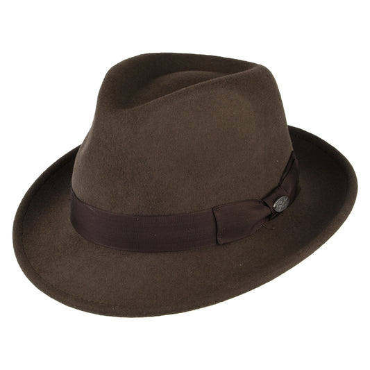 Chapeau Trilby en Laine Feutrée Maglor chocolat BAILEY