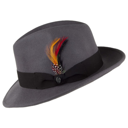 Chapeau Fedora Déformable Pinch Crown gris JAXON & JAMES