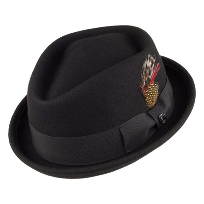Chapeau Pork Pie Déformable Diamond Crown noir JAXON & JAMES