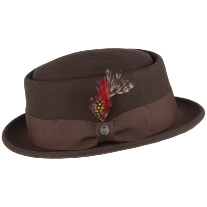 Chapeau Pork Pie en Laine Déformable marron JAXON & JAMES