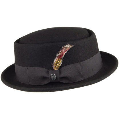 Chapeau Pork Pie en Laine Déformable noir JAXON & JAMES