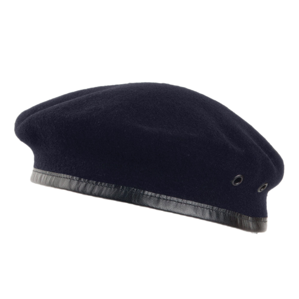 Béret Militaire Français en Laine Mérinos bleu marine HÉRITAGE PAR LAULHÈRE