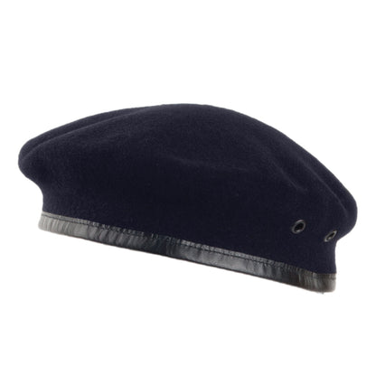 Béret Militaire Français en Laine Mérinos bleu marine HÉRITAGE PAR LAULHÈRE