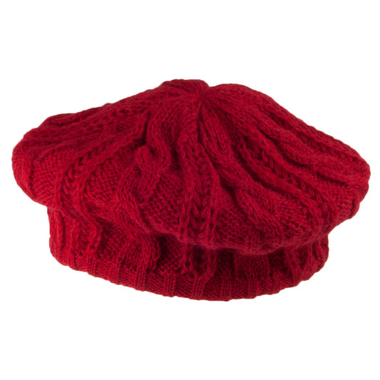 Béret à Torsades rouge WHITELEY