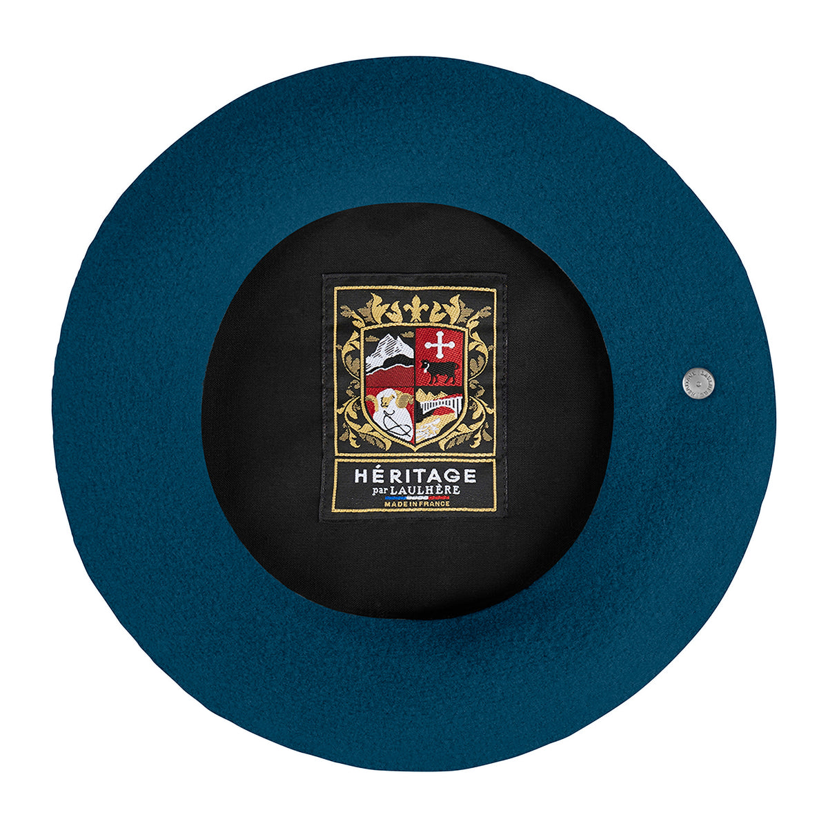 Béret Authentique en Laine Mérinos bleu paon LAULHÈRE