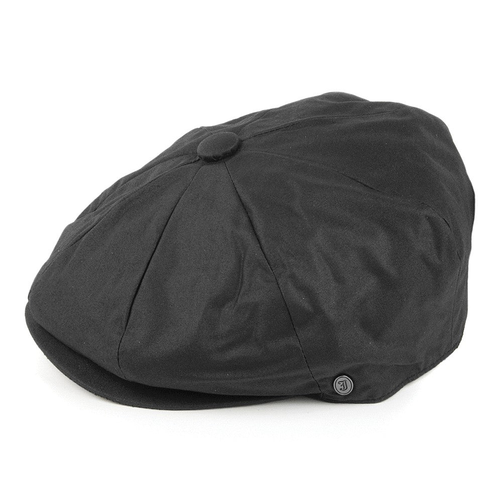 Casquette Gavroche en Toile Cirée Hydrofuge noir JAXON & JAMES