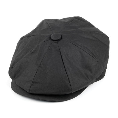 Casquette Gavroche en Toile Cirée Hydrofuge noir JAXON & JAMES