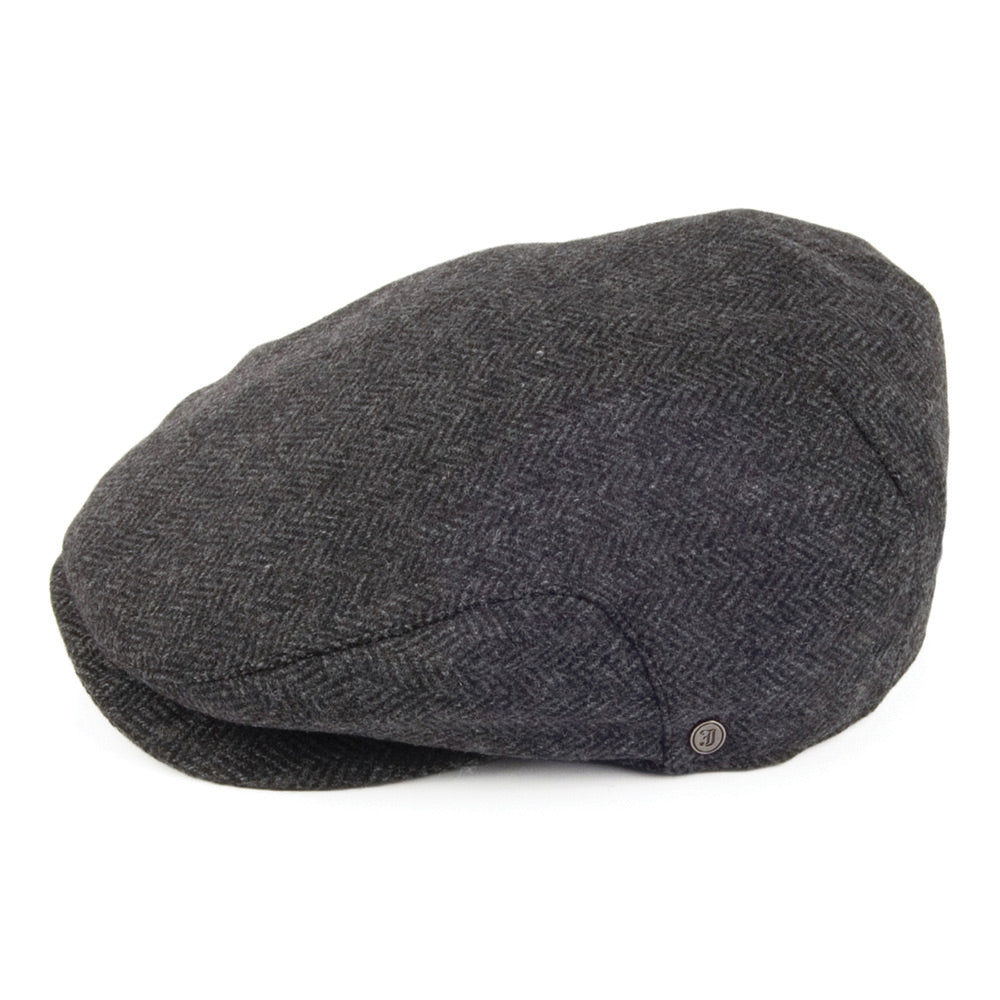 Casquette Plate à Chevrons et Visière Allongée anthracite JAXON & JAMES