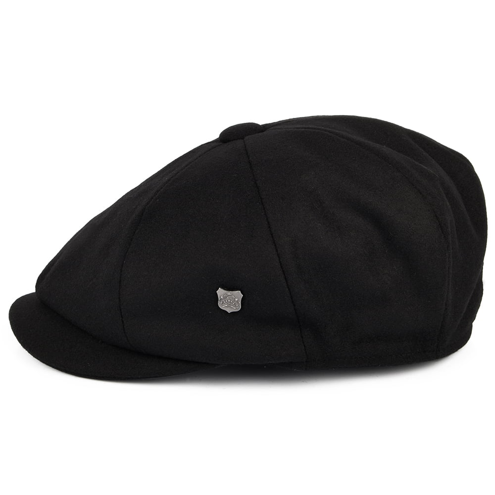 Casquette Gavroche en Melton Alfie noir FAILSWORTH