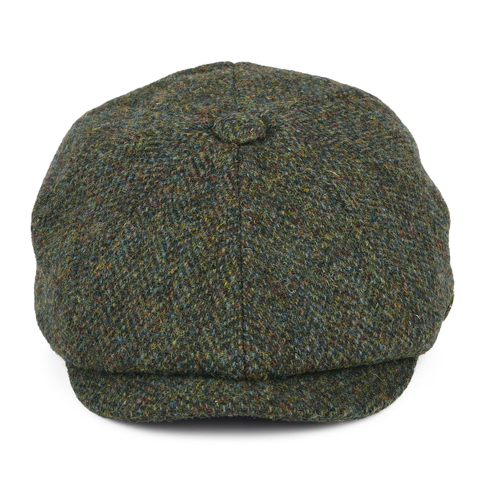 Casquette Gavroche en HARRIS TWEED à Chevrons Carloway forêt FAILSWORTH