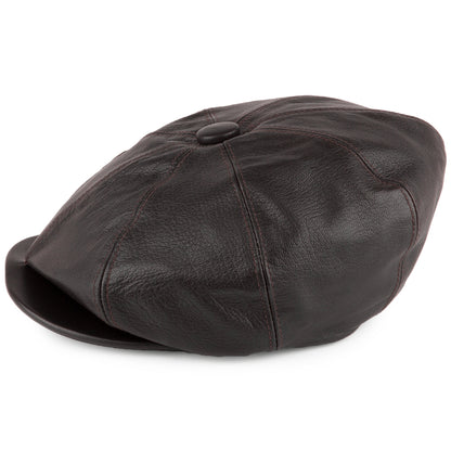 Casquette Gavroche en Cuir Urban marron OLNEY