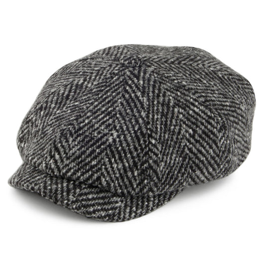 Casquette Gavroche en Laine Hatteras noir-gris STETSON