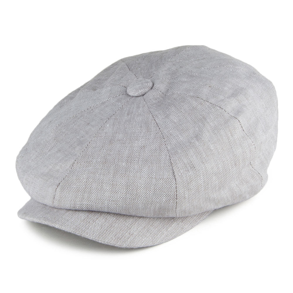 Casquette Gavroche en Lin Alfie gris clair FAILSWORTH