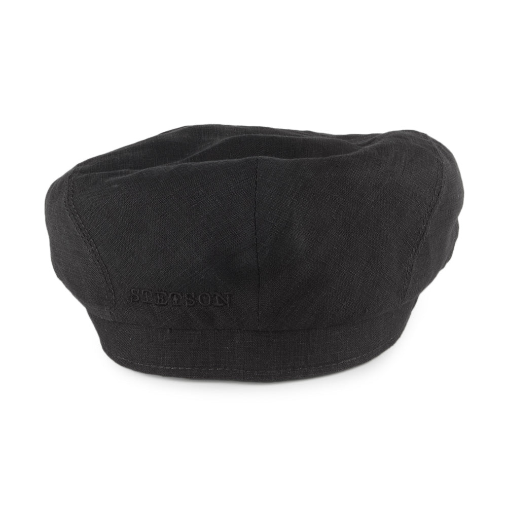 Casquette Plate en Lin Driver noir STETSON
