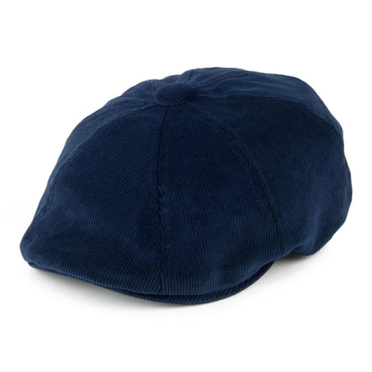 Casquette Gavroche en Velours Côtelé Hawker bleu marine KANGOL