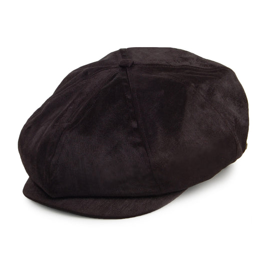 Casquette Gavroche en Satin Brood noir BRIXTON