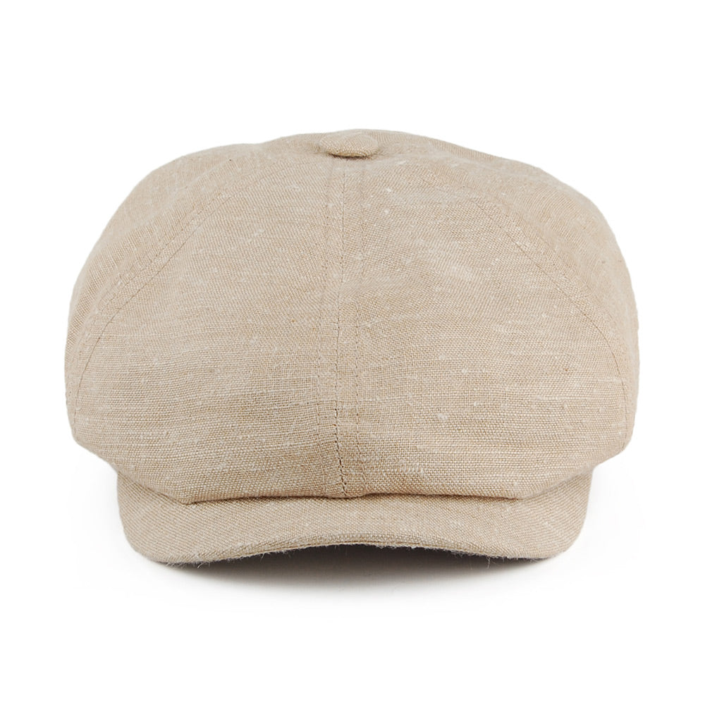 Casquette Gavroche à 6 Pans En Lin et Soie naturel STETSON