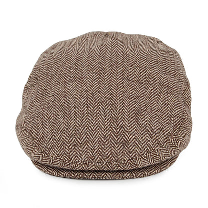 Casquette Plate à Chevrons marron foncé JAXON & JAMES