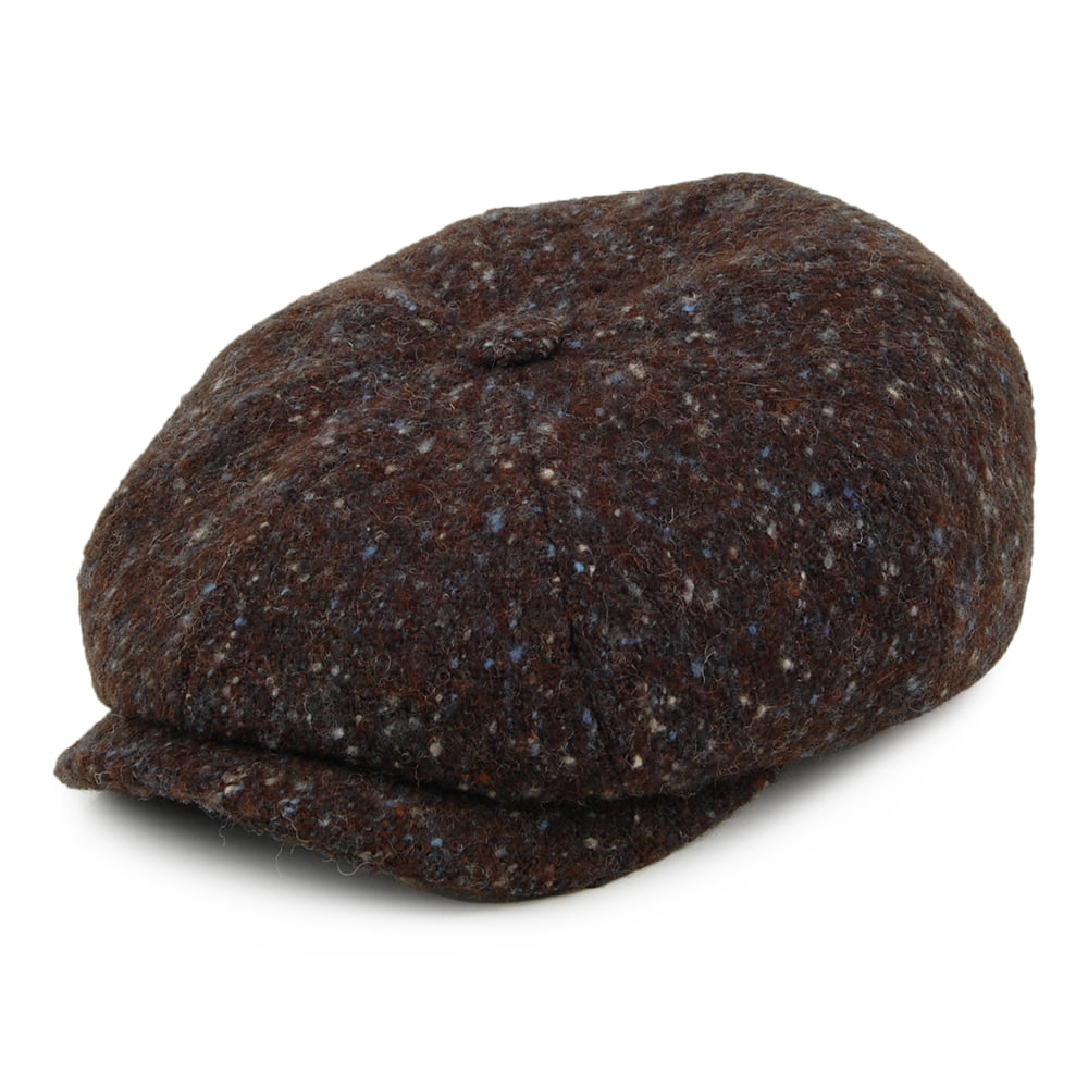 Casquette Gavroche en Tweed du Donegal Hatteras marron STETSON