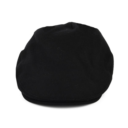 Casquette Plate en Laine Melton Balmoral noir CHRISTYS