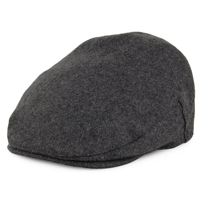 Casquette Plate en Laine Melton Balmoral gris CHRISTYS