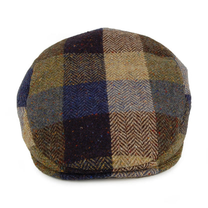 Casquette Plate en Tweed du Donegal Patch bleu-sauge CITY SPORT