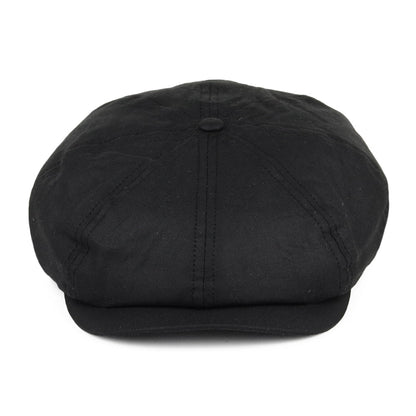 Casquette Gavroche en Coton Ciré British Millerain noir JAXON & JAMES