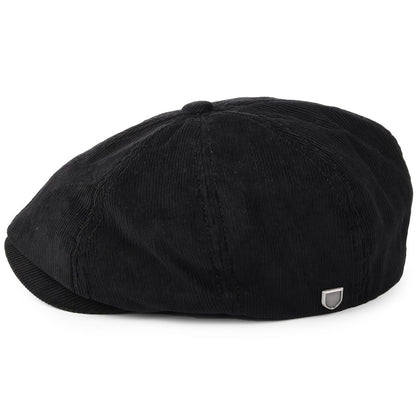 Casquette Gavroche en Velours Côtelé Brood Joe Strummer noir BRIXTON