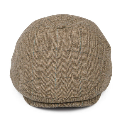 Casquette Plate à Carreaux et Chevrons Surr marron clair BARTS